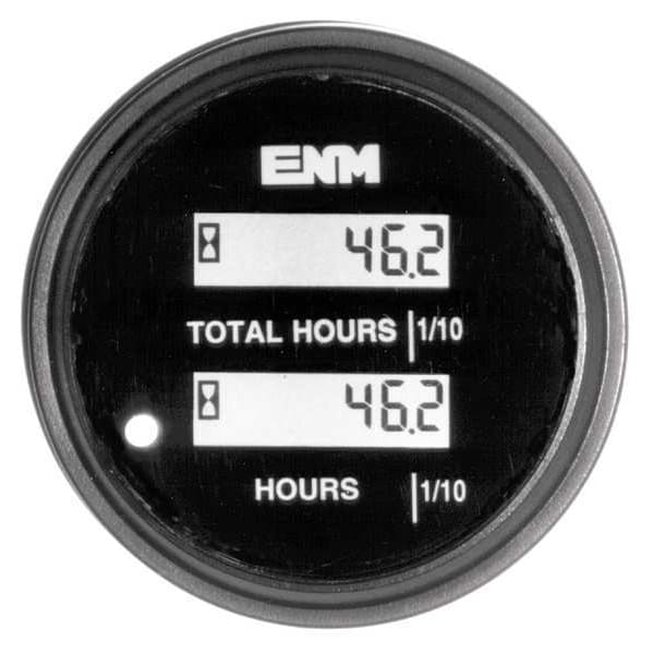 Enm DC Hour Meter, LCD, Round, Resettable PT1210F0 Zoro