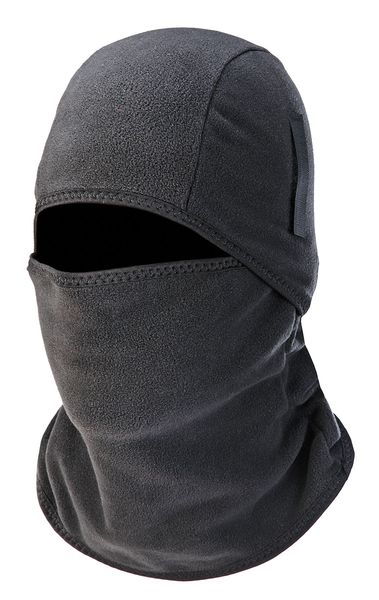 N-Ferno By Ergodyne Balaclava Face Mask, 2-in-1 Detachable-Piece, Fleece, Moisture-Wicking, Black, Universal Size 6826