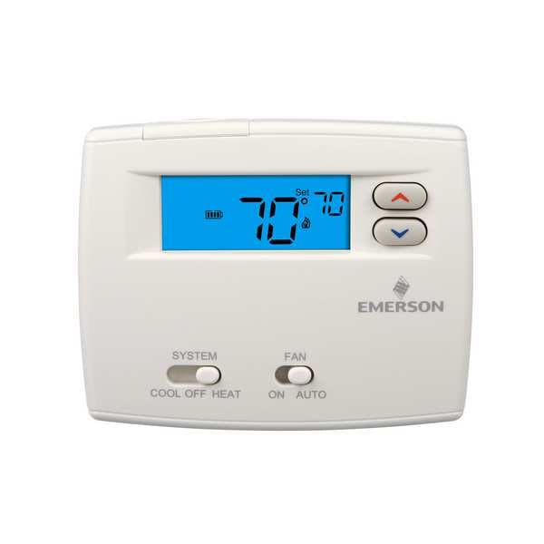 Emerson Blue Series 2 Thermostats, 1 H 1 C, Hardwired/Battery, 24VAC