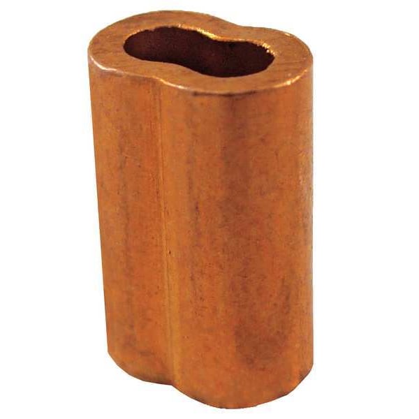 Loos Wire Rope Oval Sleeve, 7/32 In, 122 Copper SL2-7