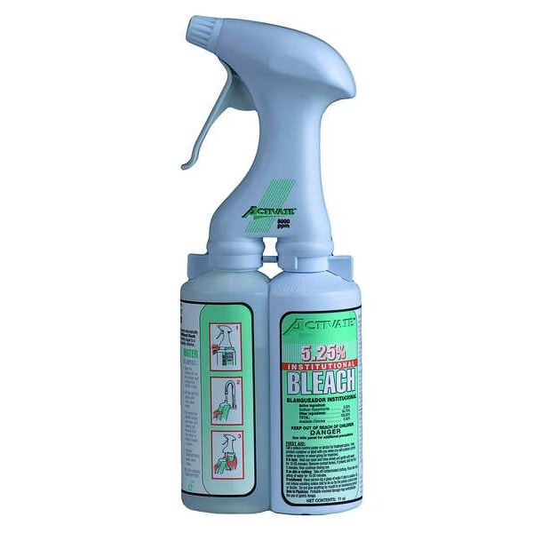 Activate Bleach Disinfectant, 11 oz. Trigger Spray Bottle, Unscented