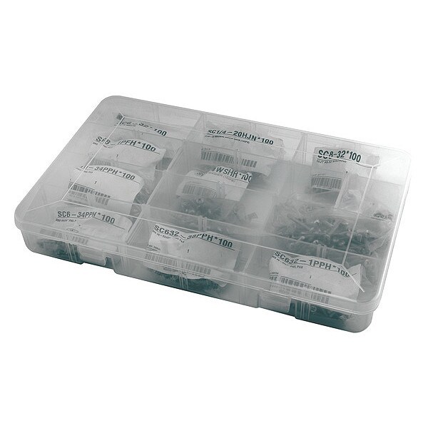 Primeline Tools Screw Assortment, Zinc Plated Finish, 1950 PCS MP10558 ...