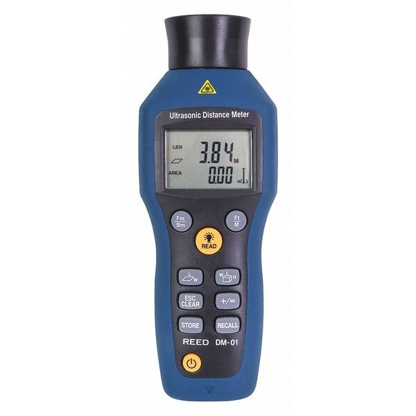 Reed Instruments Ultrasonic Distance Meter, 52' (16m) DM-01 | Zoro
