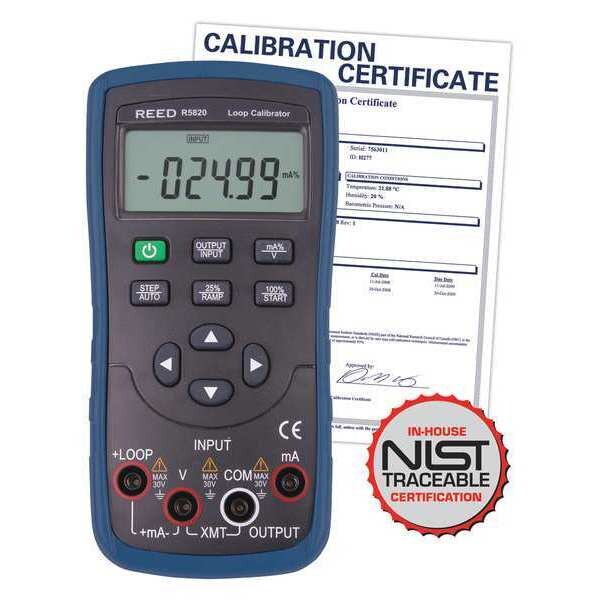 Reed Instruments Loop Calibrator with NIST Calibration Certificate