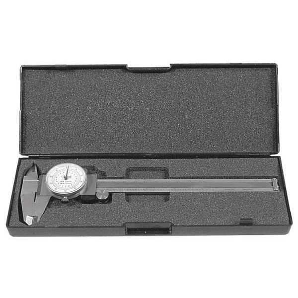 Central Tools Dual Scale Dial Caliper, 6", 150mm 6628 Zoro