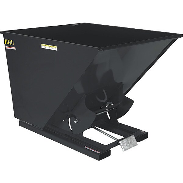 Vestil LIght Duty Self-Dumping Hopper 2 Cubic Yard 2000 lb Black Semi ...