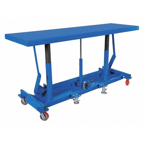 Vestil Long Deck Cart 4000lb 96 x 30 Poly-On-Steel Casters LDLT-3096-4