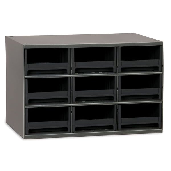 Akro-Mils Drawer Bin Cabinet with 9 Drawers, Plastic, 17 in