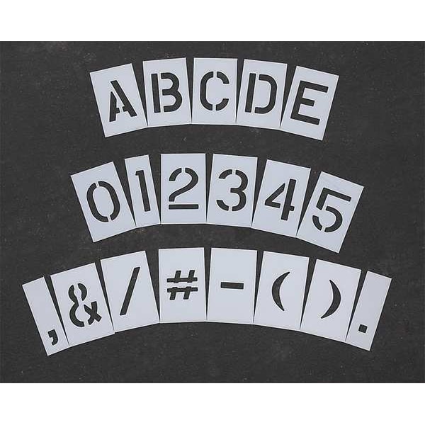 Accuform Signs Individual Character Lettering Stencils Height: 4