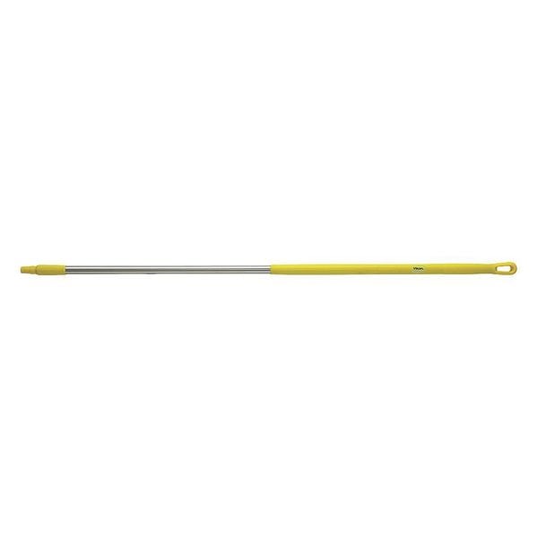 Vikan 1510mm Color Coded Handle, 1 1/4 in Dia, Yellow, Stainless Steel 29396