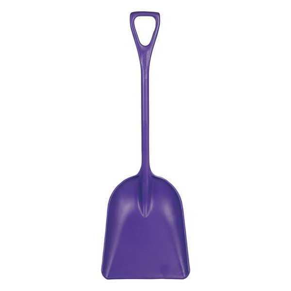 Remco Hygienic Square Point Shovel, Polypropylene Blade, 28 in L Purple Polypropylene Handle 69828