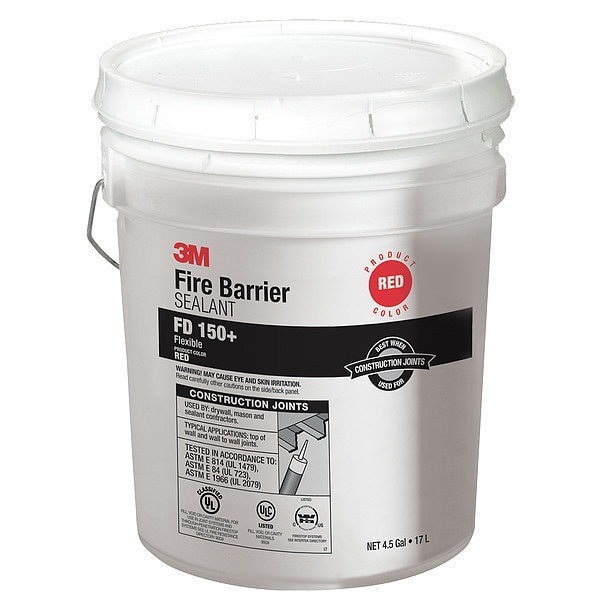 3M Fire Barrier Sealant, Caulk, Red, Elastomeric, Up to 4 Hr Fire