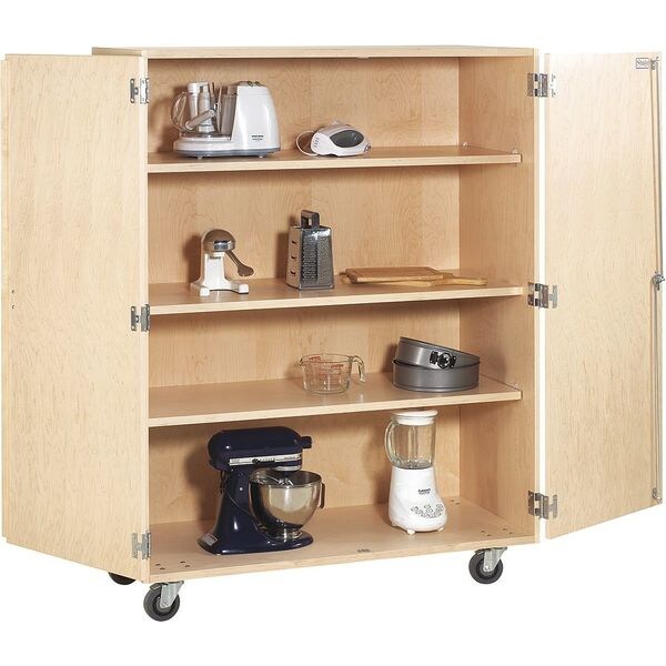 Diversified Spaces Maple Shelf Storage Mobile Cabinet, Shelving MSSC-200