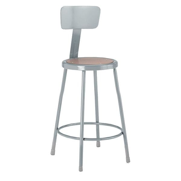 Diversified Spaces Stool, Backrest, Steel Hb Seat, 24" S-24B