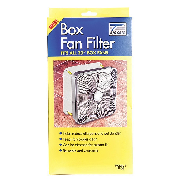 box fan with filter slot