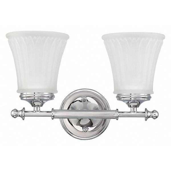 Nuvo Teller 2 Light Vanity Fixture Frosted Etched Glass Polished 604262 Zoro