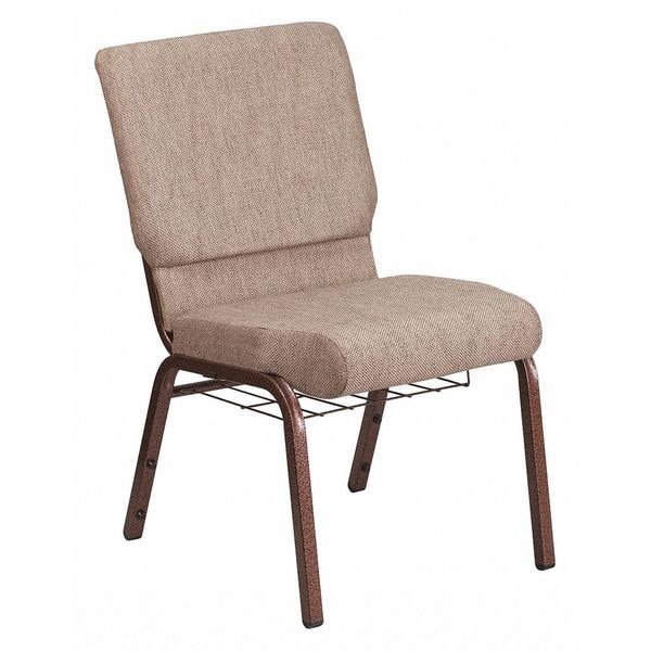 Flash Furniture Church Chair, 25"L33-1/4"H, FabricSeat, HerculesSeries FD-CH02185-CV-BGE1-BAS-GG
