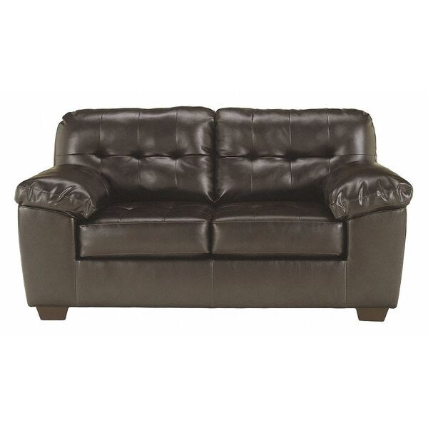 Flash Furniture Loveseat, 39" x 38", Upholstery Color Chocolate FSD