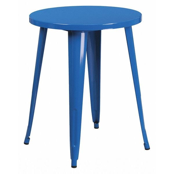 Flash Furniture Round 24" W, 24" L, 29" H, Metal Top, Blue CH-51080-29-BL-GG