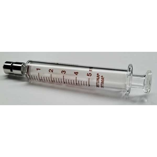 Fortuna Glass Syringe, Metal Luer Lock, 5 mL 7.14033 Zoro
