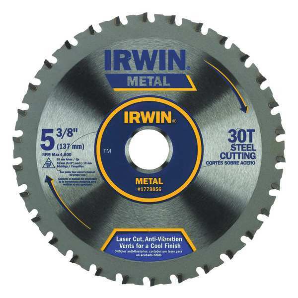 Irwin 5-3/8", 30-Teeth Circular Saw Blade, Steel 1779856