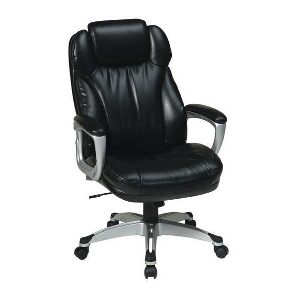 Office Star Executive Chairs, Eco Leather, 171/2" to 201/2" Height