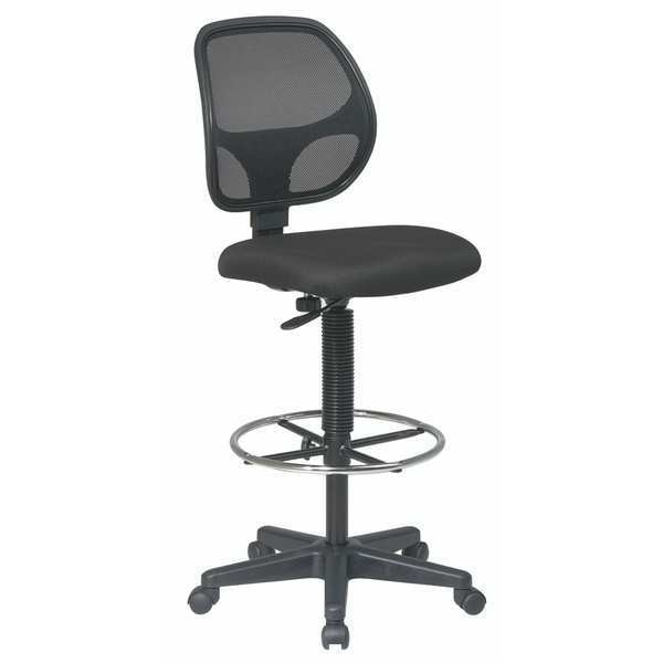 Office Star Fabric Drafting Chair, Black DC2990231 Zoro