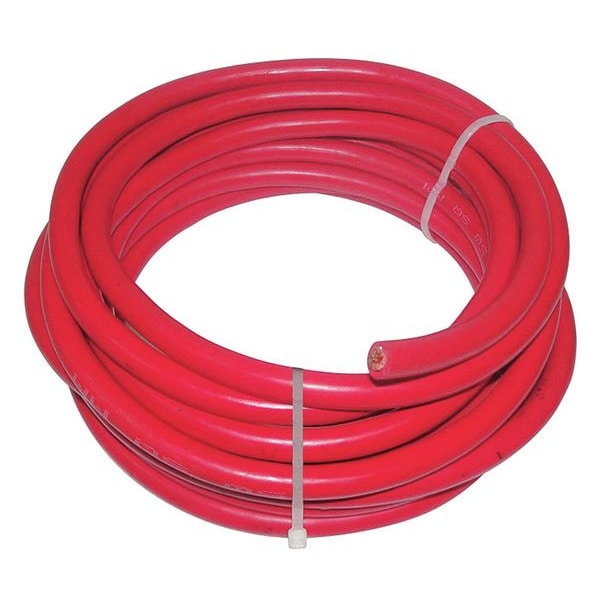 ◆02◆ Westward Welding Cable, 2 AWG, 25 ft., Red, Rubber 19YE28 | Zoro