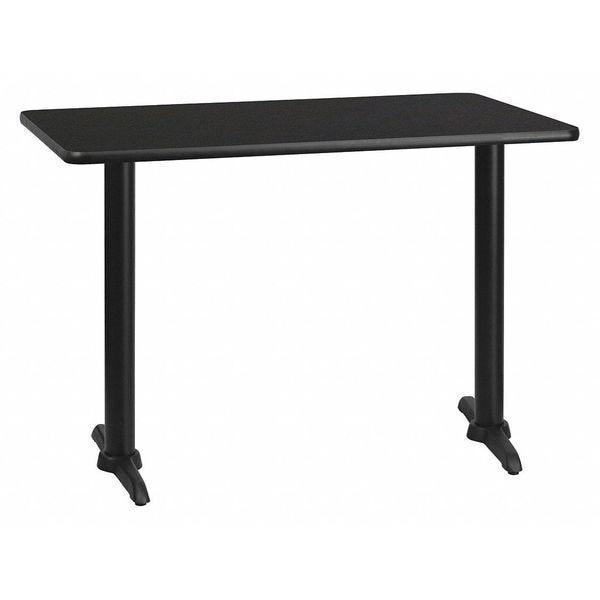 Flash Furniture Rectangle Laminate Table Top, 30" W, 42" L, 31.125" H, Laminate Top, Wood Grain XU-BLKTB-3042-T0522-GG