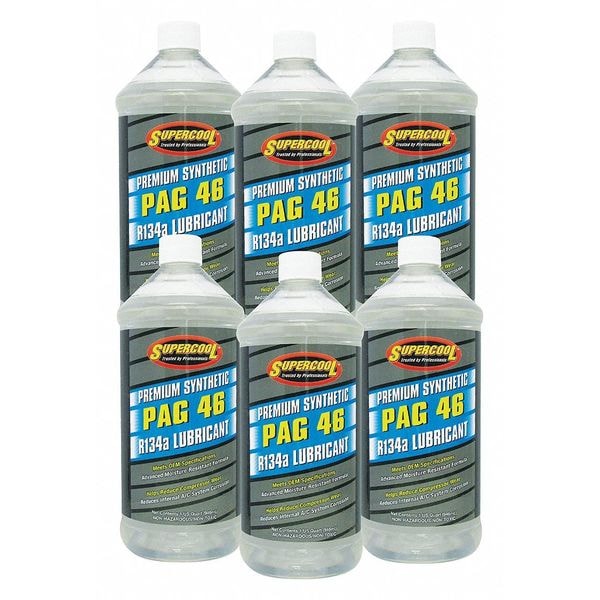 Supercool 32 oz. PAG Oil, 46 ISO Viscosity, Synthetic 6PK P46-32-6CP | Zoro