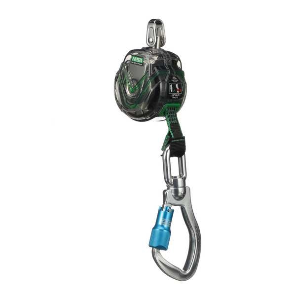 Msa Safety Self-Retracting Lifeline, 310 lb Weight Capacity, Clear 63011-00C