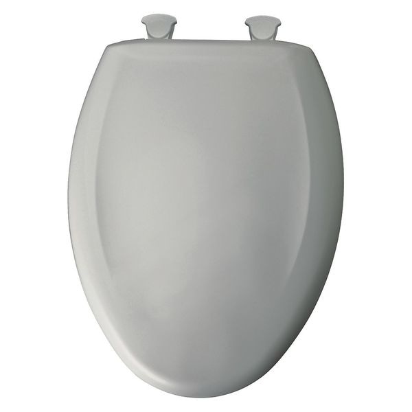 Bemis Elg Closed Front Toilet Seat, Ice Gray, With Cover, Plastic