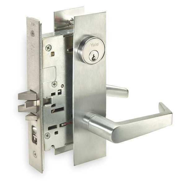 Yale Lever Lockset, Mechanical, Entrance AUCN8807FL x 626 Zoro
