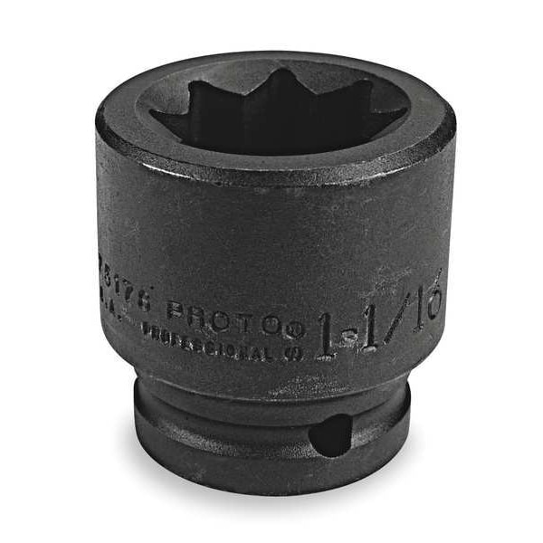 Proto 3/4 in Drive Impact Socket 1 3/16 in Size, 8 Standard Socket