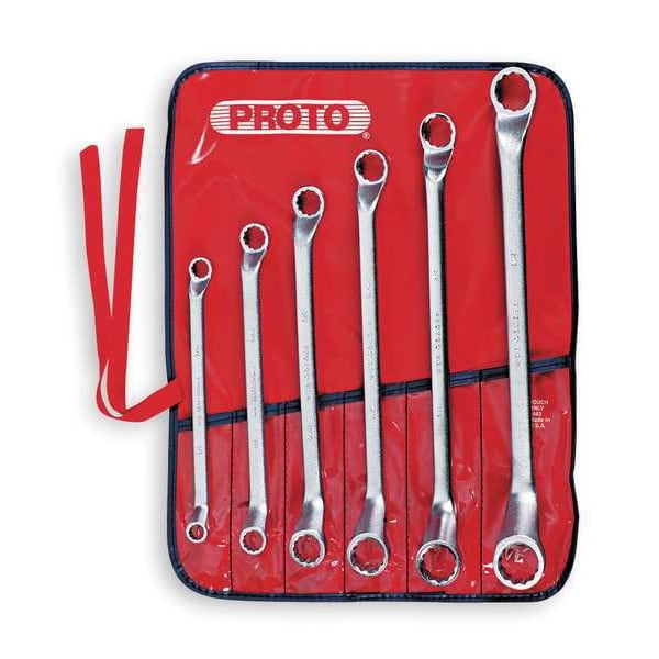 Proto Box End Wrench Set, 3/8" to 1", 6 pcs. J8100C Zoro