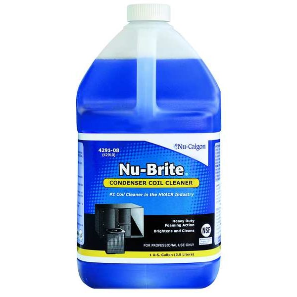 NuCalgon Condenser Cleaner, Liquid, 1 gal, Blue 429108 Zoro