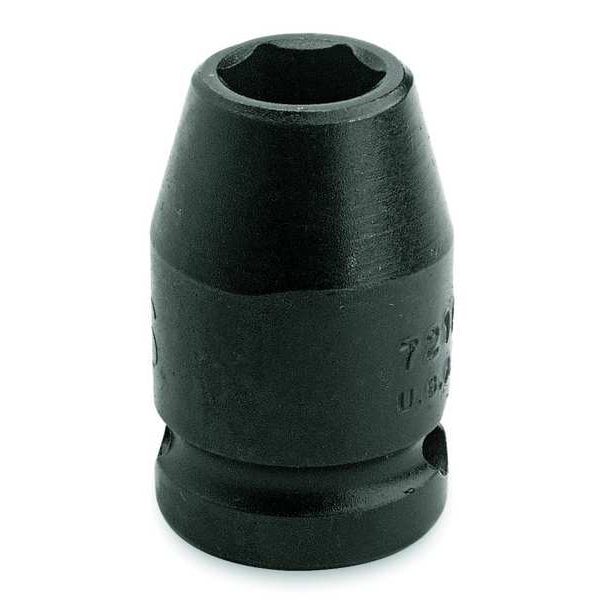 Proto 1/2 in Drive Impact Socket 1 9/16 in Size 6 pt Standard Depth, Black Oxide J7450H