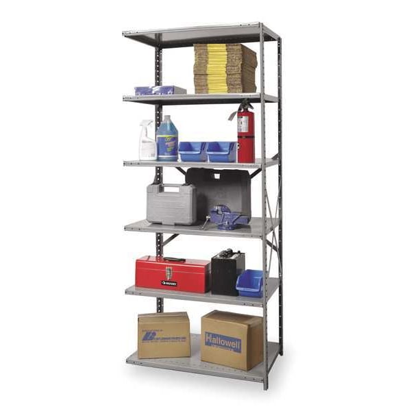 Hallowell Metal Shelving, 24"D x 36"W x 87"H, 6 Shelves, Steel A5511