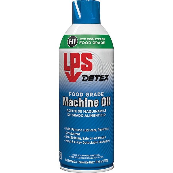 Lps Food Grade Machine Oil with Detex, H1 Food Grade, 11 oz Aerosol Can