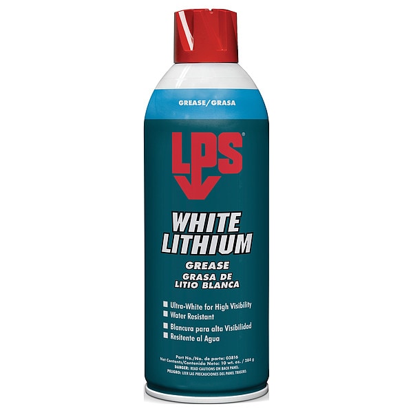 Lps Multipurpose Grease, White Lithium, NLGI Grade 2, 16 oz Aerosol Can