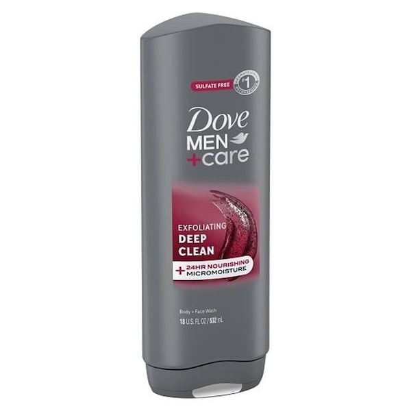 Dove Men+Care Dove Men Plus Care Exfoliating Deep Clean Body and Face Wash, 18 Fluid Ounce, 4PK 64413214 - main