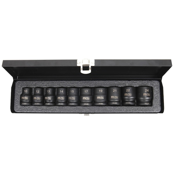 Multicomp Pro Impact Socket Set, 1/2in. Drive, Sockets/Case, 10 Pieces MP12-SS23160D - main