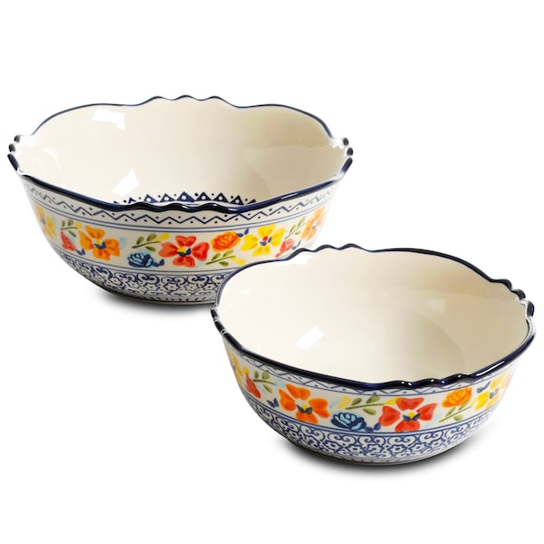 Gibson Home Luxembourg 2 Piece Stoneware Bowl Set 120845.02 - main