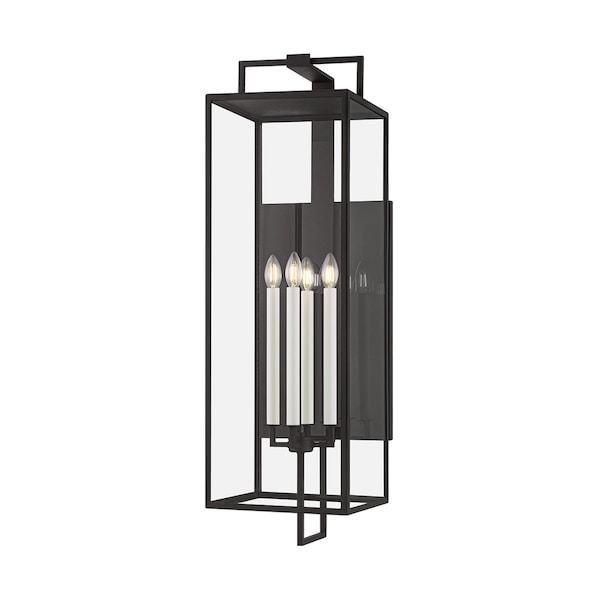 Troy Lighting Beckham 4 Light Exterior Wall Sconce, Forged Iron, 11.75 In x 40 In B6340-FOR - main