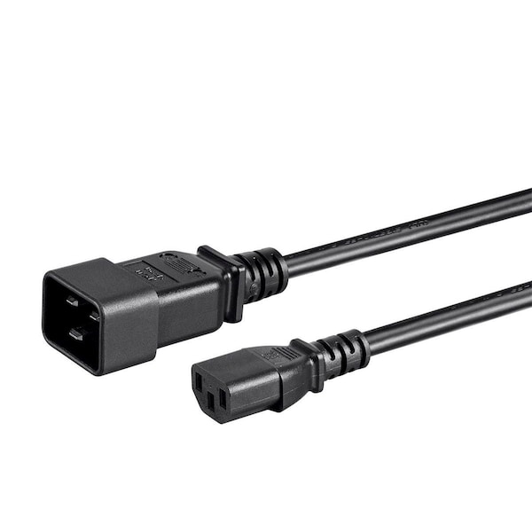 Monoprice Power Cord - IEC 60320 C20 to IEC 60320 C13_ 14AWG_ 15A_ 3-Prong_ Blac 40059 - main