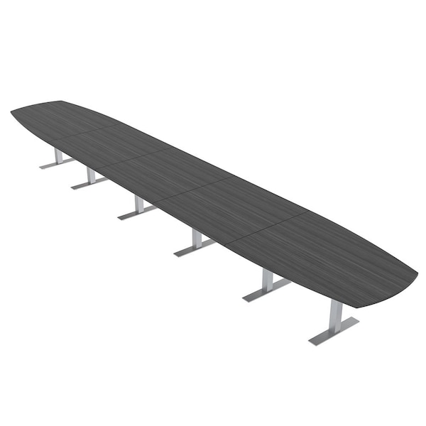 Skutchi Designs Arc Boat Conference Table With Power, 48 in W, 264 in L HAR-ABOT-48X264-T-WA7949-NA - main