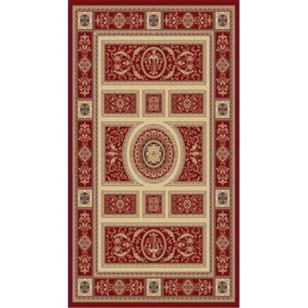 Blueprints Legacy Rectangular Rug, Red - 6 ft. 7 in. x 9 ft. 6 in. BL741481 - main
