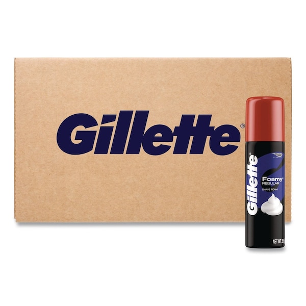 Gillette Foamy Shave Cream, Original Scent, 2 oz Aerosol, PK48 14501 - main