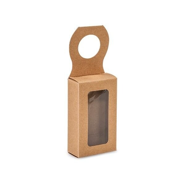 Nashville Wraps Kraft Pinstripe Bottle Hanger Favor Box, 2.25x1.125x3.875, 6PK 10157 - main