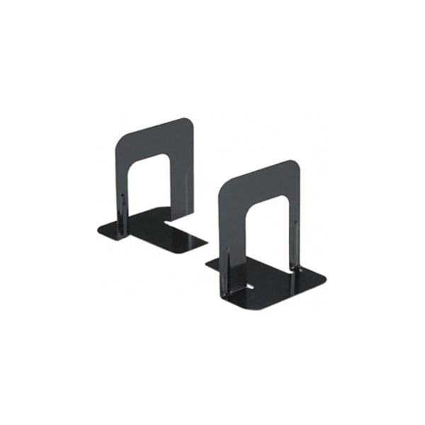 Universal Products Standard Deluxe Metal Bookends, Nonskid Padded Base, Black Enamel 54055 - main